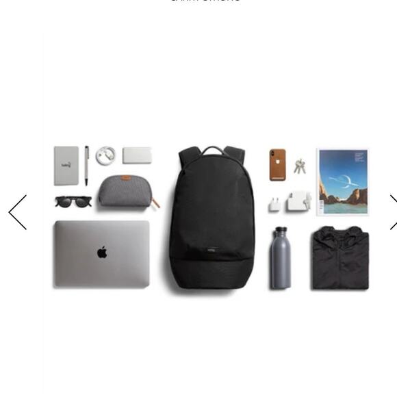 Bellroy CLASSIC BACKPACK: SECOND EDITION 20L Padded Laptop Black Pockets Unisex